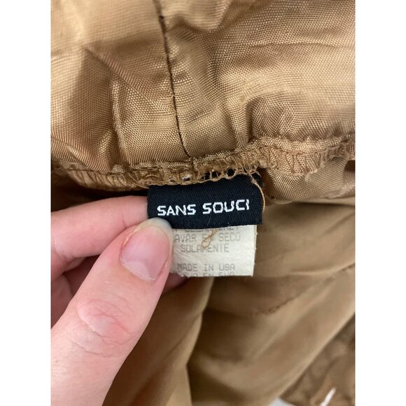 Sans Souci Womens Wool Pants S Made In USA Camel Brown - Picture 8 of 9